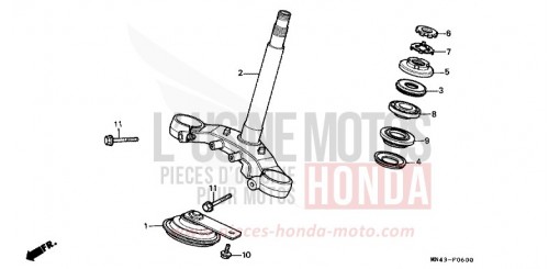 STEERING STEM CBR600FL de 1990